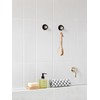 JIASENBAO 4 Pack Adhesive Crystal Towel Hooks for Bathrooms Black