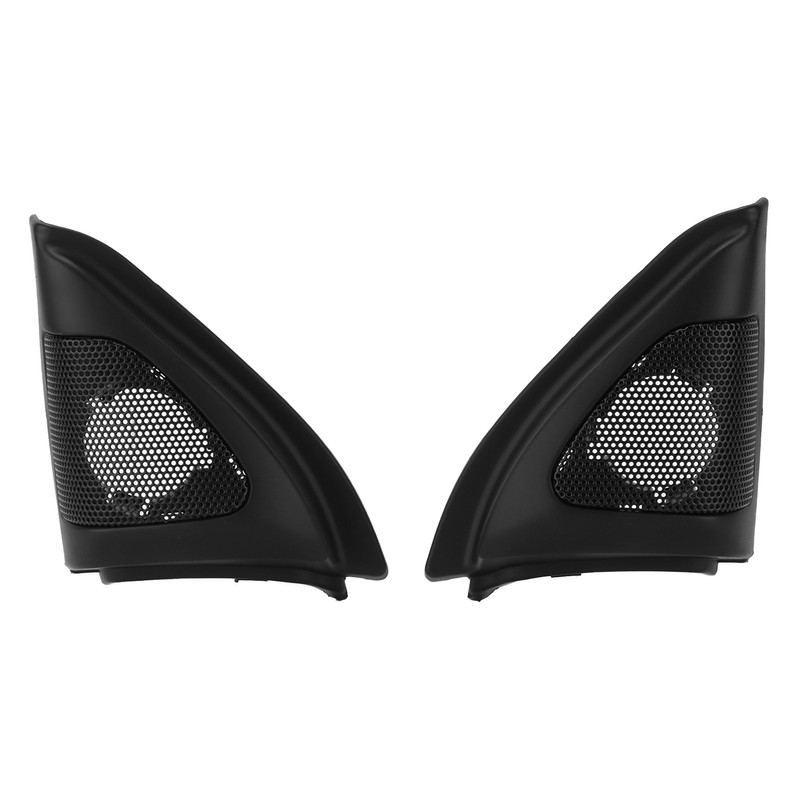 Pair Car Door Speaker Cover Audio Tweeter Trim Black Replacement