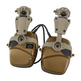 COMBATGEAR Hearing Protection Noise Cancelling Sound Amplification with Gel Ear Pad/ARC Rail Adapter Ideal for Shooting Sport(Coyote Brown)