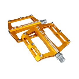 FrontStep Aluminium Anti-Slip Pedals Lightweight Bicycle Pedals For MTB / Mountain Bike Pedal / BMX Pedal With Cr-Mo Steel Spindle, yellow