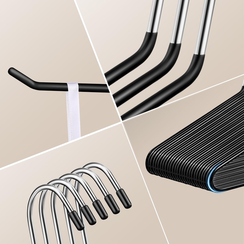 Treela 100 Pack Open Ended Pants Hangers, Metal Non Slip