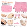 Baluue 4Pcs Moisturizing Gel Gloves and Socks Kit for Dry