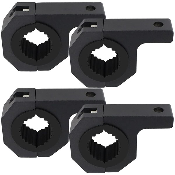 Horizontal Bull Bar Clamp Mounting Kit 4Pcs 1.37" 1.5" 2"