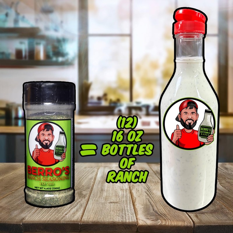 Berro's Ranch Seasoning Mix, 4.6 oz, Restaurant Style Dip and