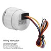 Oil Pressure Gauge Pointer 52mm/2.0in 10‑184Ω Colourful Backlight Adjustable Universal