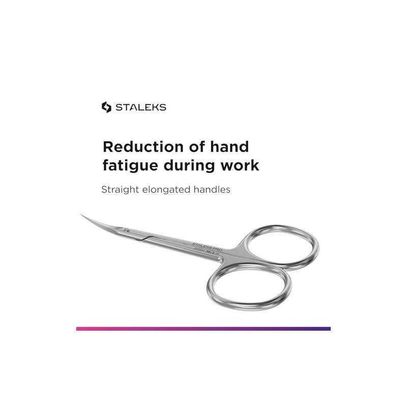 STALEKS Pro Expert SE-50/3 - Tijeras profesionales para cutículas (longitud