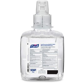 PURELL Food Processing Healthy SOAP BAK E2 Antimicrobial Foam, Fragrance Free, 1200 mL Foam Hand Soap Refill for PURELL CS6 Touch-Free Soap Dispenser (Pack of 2) - 6585-02