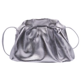Women Cloud-Shaped Dumpling Bag Fashion Ruched Crossbody Bag Cell Phone Clutch Purse Clip Shoulder Handbag