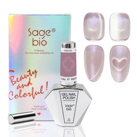 SAGEBIO 15ml Cat Eye Gel Nail Polish with Magnet Shimmer Glass Bead Effect 03