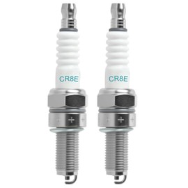 2 Spark Plugs CR8E for Motorcycle, Powerful Spark Plugs for CBR250R, YZF-R3, Ninja 300, GSX250R, Suzuki Yamaha Honda Kawasaki 125cc Motorcycles, Spark Plug with 10 mm Thread