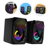 Tofficu 1 Pair USB Computer Speaker Stylish Portable Voice Box