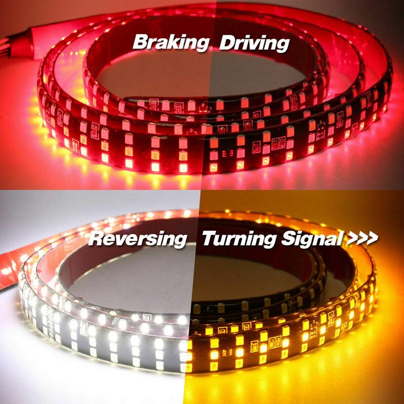 Ricoy 60inch Triple-Row 6-Function Amber Sequential Turn Signal LED Truck