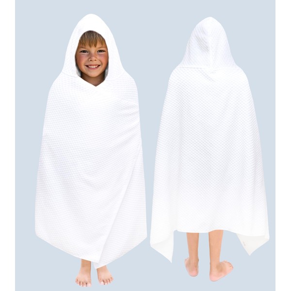 ORIGINAL KIDS Waffle Hooded Bath Towel Wrap - 100% Cotton