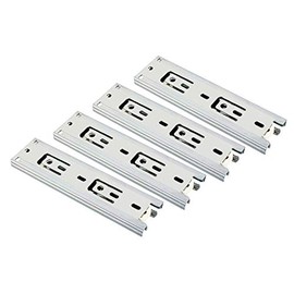 Drawer Slides, URBEST Full Extension 3 Section Ball Bearing Side Mounted Drawer Slider for Cabinet Kitchen (6 Inch)