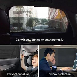 Car Window Shades for Baby, 4Pcs Stretchable Breathable Window Screens for Sun Protection Sunshade, Car Window Shade All-round Protection for Kids, Fits Most Vehicles