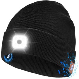 Dolxico Bluetooth Beanie Hat with Light Gifts for Men Dad Husband Birthday Christmas Mens Stocking Stuffers Cool Gifts for Men Women Teens