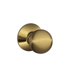 SCHLAGE F10ORB609 Orbit Passage Knob, Antique Brass