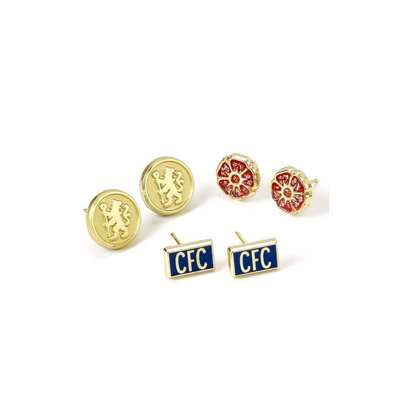 Chelsea Football Club Set of 3 Stud Earrings