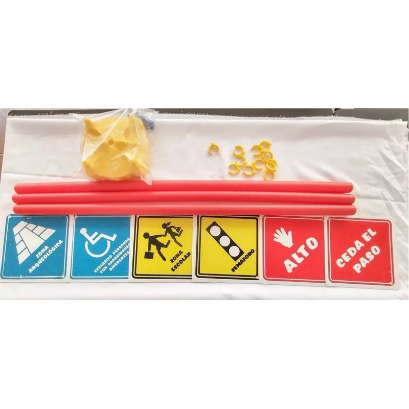 Hacer y Aprender Juego De Señales De Plástico, Con 6