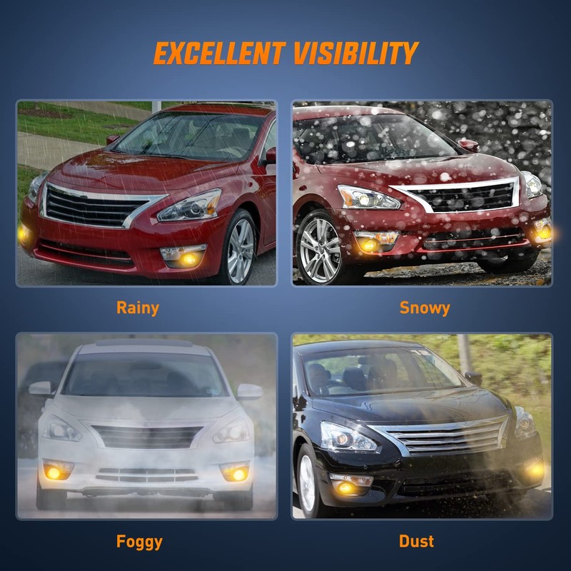 Nilight Fog Light Assembly Compatible with 2013 2014 2015 Nissan