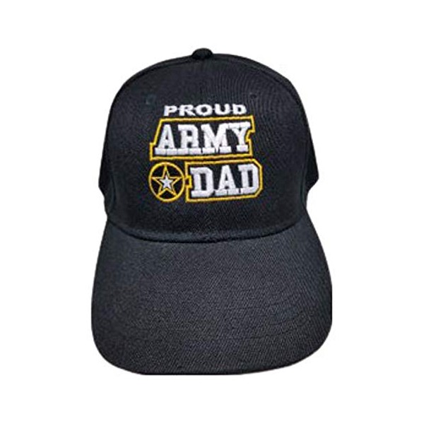 Proud Army Dad Baseball Cap Black U.S. Army Star Hat Father