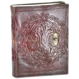 Simplicity Zone Tree of Life Leather Blank Book with Lock