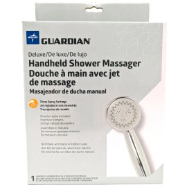 Medline NEW! Medline Deluxe Handheld Showerhead w/ 3 Massage Functions & 7’ Hose, Chrome