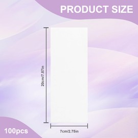 Pack of 100 Fleece Strips for Warm Wax and Sugar Paste, Wax Strips, Fleece Wax Strips, Bikini Wax Strips for Legs, Armpit, Arms, Intimate Areas, Body, Face Hair Removal (7 x 20 cm)