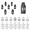 GU BEI TE DND Metal Bullet Dice Set 7-Piece, Spinning