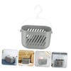 Mikinona 2pcs Hanging Storage Basket for Bathroom Kitchen Plastic Organizer