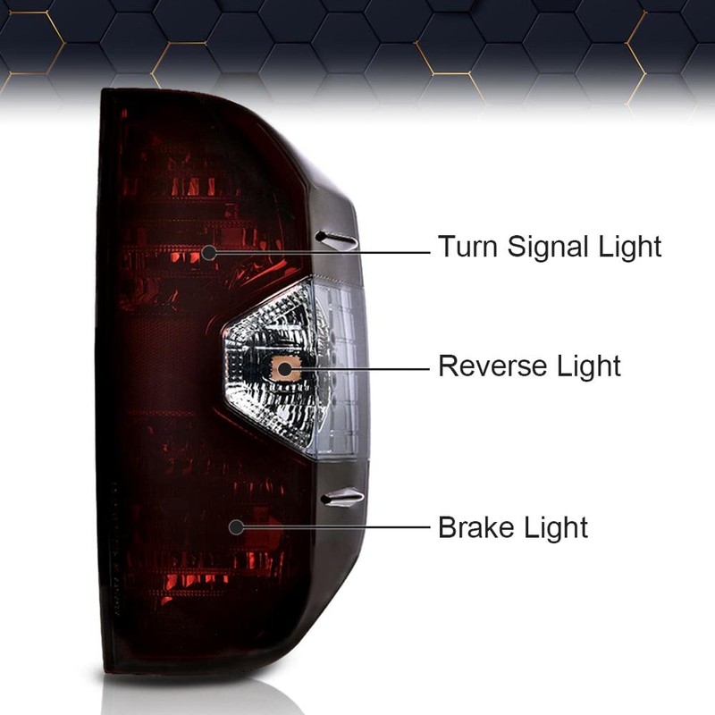 PIT66 Tail Lights Compatible with Toyota Tundra Pickup 2014-2021 Drive