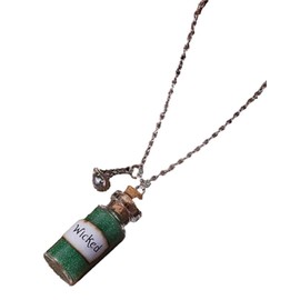 TCB Creations Wicked Musical Themed Magical Glass Bottle Pendant Metal Necklace