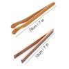 Pack of 2 Kitchen Tongs, 18 cm Bamboo Toast Barbecue