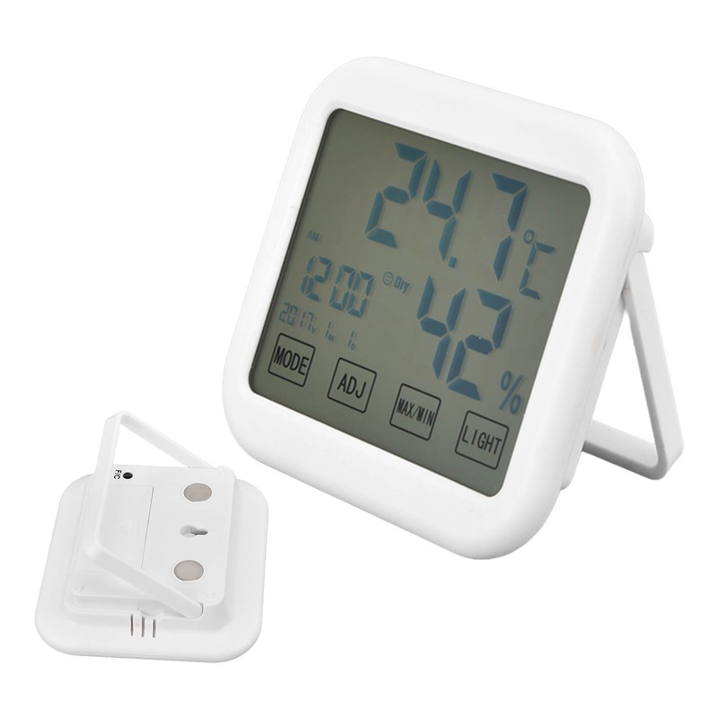 Digital Thermometer Smart Touch Settings Alarm Clock Function Temperature Humidity