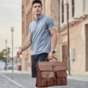 Leather Messenger Bag for Men,Vintage Mens Laptop Bag Water Resistant
