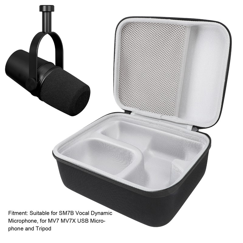 Dynamic Microphone Hard Case Waterproof Protective Carrying Storage Bag for