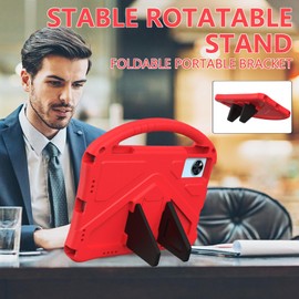 FKQLH Case for Doogee U11/U11 Pro, Eva Shockproof Handle and Shoulder Strap Children's Case for Doogee U11/U11 Pro Tablet 11 Inches, Red