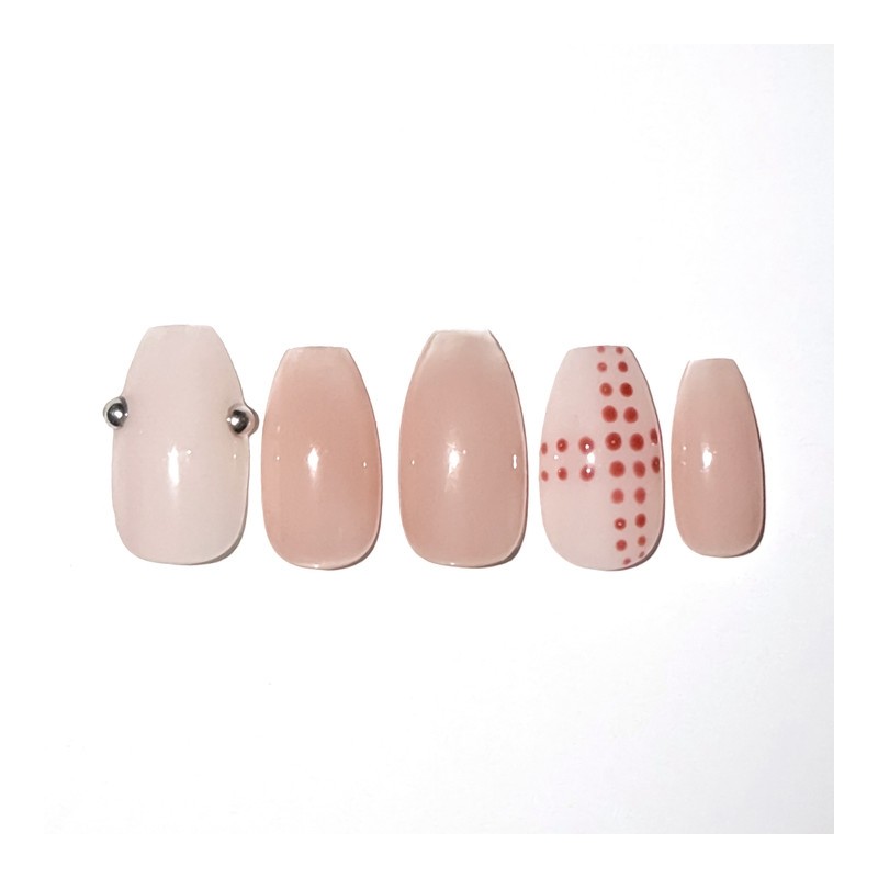 [Self-produced new product discount] Pink nude syrup gel unique nails