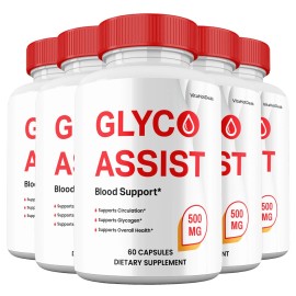 Glyco Assist Capsules, Glyco Supplement Max Strength, GlycoAssist Pills (5 Pack)