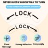 Lock/Unlock Directional Self-Adhesive Stickers, 100Pcs Transparent Labels with Strong Adhesive