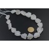 Natural White Clear Quartz Crystal Nugget Raw Graduated Beads Strand