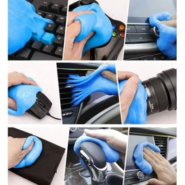 Gel Limpiador de Coche Gel Universal de Detallado Automotriz Limpiador de Polvo para Grietas del Coche Slime Limpiador de Rejillas de Ventilación del Auto Eliminación de Detalles Interiores