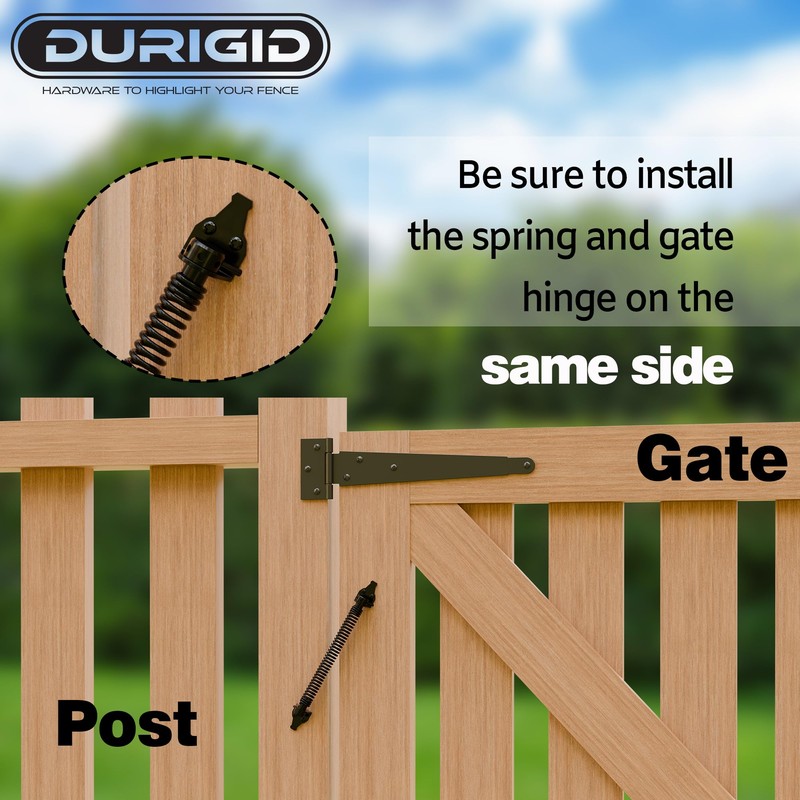 DURIGID 14" Gate Springs Self Closing Outdoor, Gate Spring Self