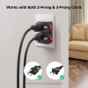 3 Pack Grounded Outlet With ON Off Switch Single Plug