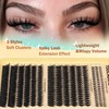 Spiky Manga Lash Clusters 12-20mm Long Eyelash Clusters with Bottom