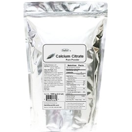 NuSci Calcium Citrate Powder Pure Bio-Available Form Calcium (500 Grams (1.1 lb))