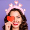 Yalice Bling Sequins Heart Headbands for Women Valentine's Day Love