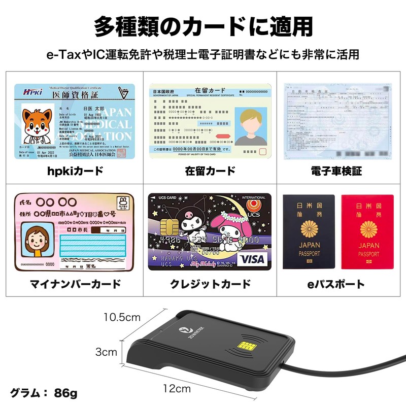 Zoweetek Contactless & Contact Type IC Card Reader Compatible with