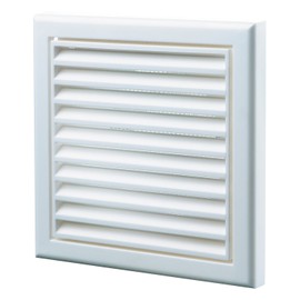 Blauberg UK Decor 155X155/100S White 4 inch 100 mm Round Plastic Ducting and Fittings for Extractor Fan Ventilation 100mm-White, 100mm