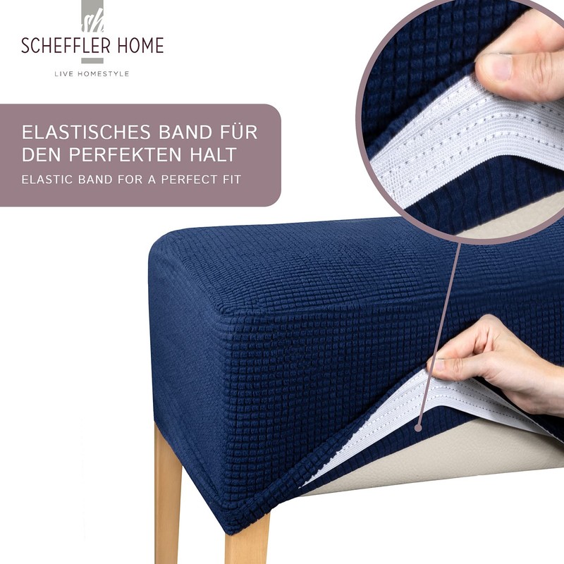 Scheffler Home Chair Cover Stretch Chair Cover Sofia White Ecru
